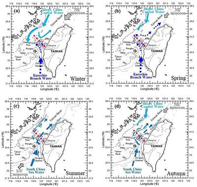 Seasonal Variations of Marine Environment and Primary Production in the Taiwan Strait